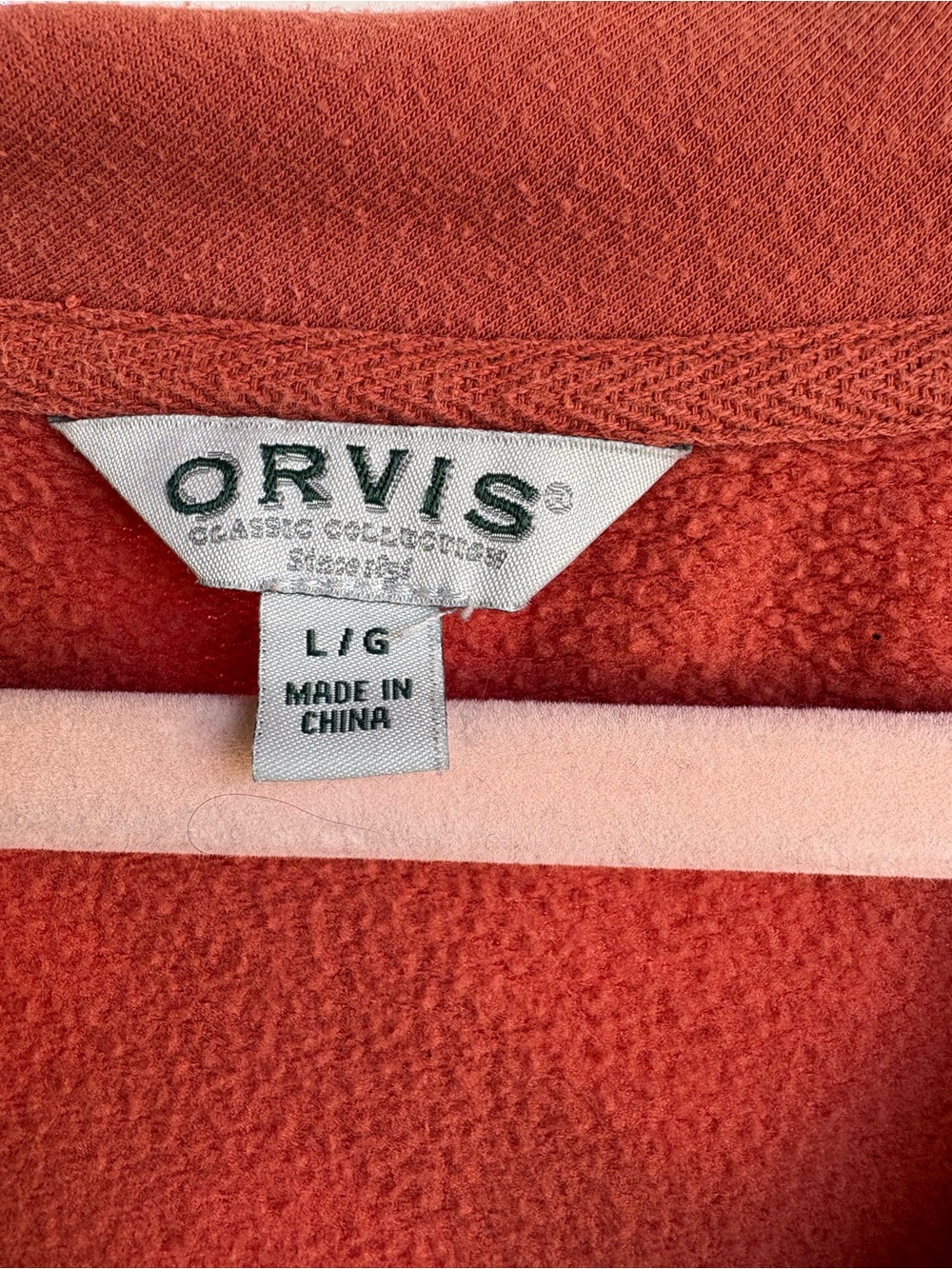Orvis Soft V-Neck Pullover in Deep Terracotta - Picture 2 of 3